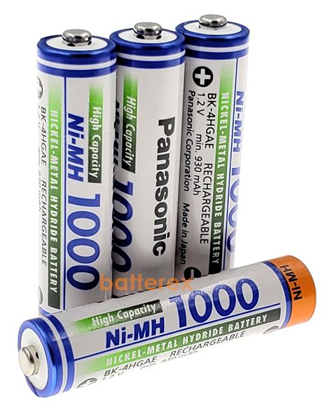 Aaa Panasonic 1000 Mah Bk 4hgae 4be 4 аккумулятора ААА в картонном