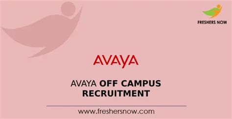 Avaya Off Campus Recruitment Drive For Freshers