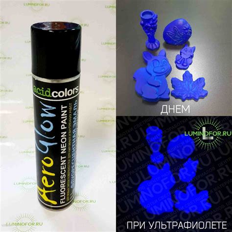 Краска флуоресцентная аэрозольная AcidColors AeroGlow Fluorescent ...