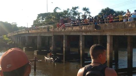 Carro cai de ponte sobre rio São Francisco em Barcarena no PA Pará G1