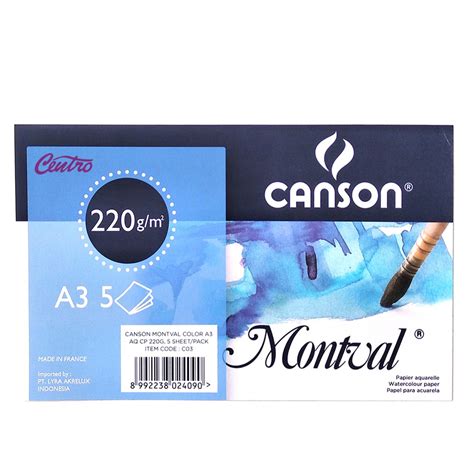 Jual Canson Montval 220 Gsm A3 Kertas Gambar Cat Air Watercolor Paper