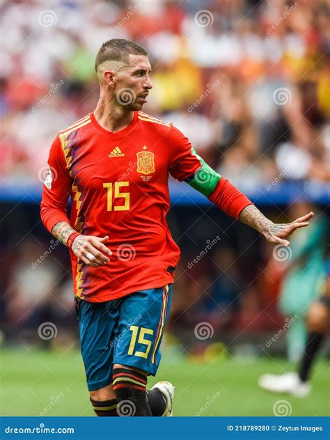 Spain National Football Team Centre-back Sergio Ramos Editorial Image ...