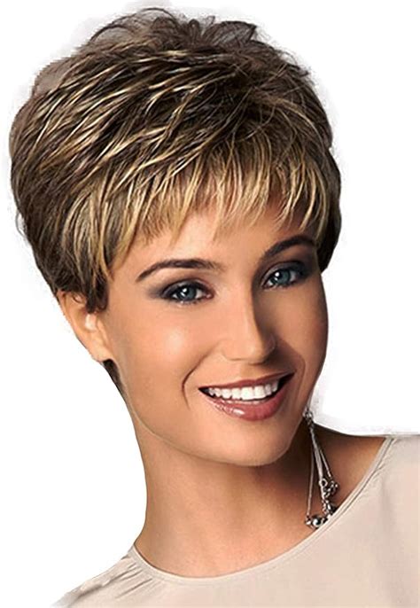 Royalfirst Short Slight Wavy Hair Wig Heat Resistant For Women Lady