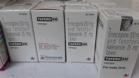 Tafero EM Emtricitabine 200 Mg And Tenofovir Alafenamide 25 Mg Tablets