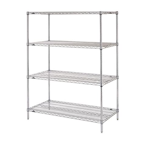 Metro Super Erecta® 4 Shelf Chrome Plated Metal Shelving Unit 48l X