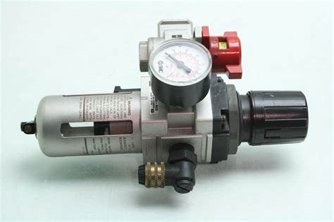 Smc Naw3000 N03 Pneumatic Pressure Regulator Nvhs3500 N03 X116 Lock Out