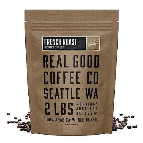 Whole Bean Coffee - Extra Dark French Roast Coffee Beans - 2 Pound Bag