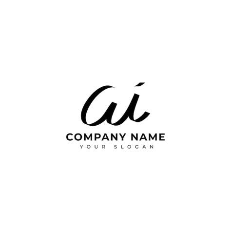 Premium Vector Ai Initial Signature Logo Vector Design