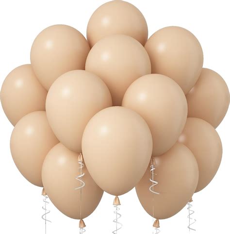 Amazon Jobkoo Nude Balloons Inch Pcs Beige Balloon Retro Apricot Neutral Latex