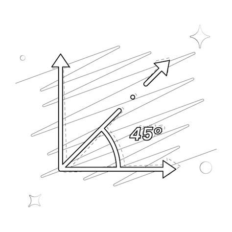 Premium Vector Vector Illustrated Outlined Icon For 45 Degrees Angle