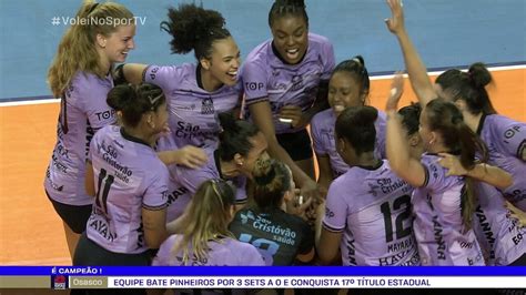 Osasco vence o Pinheiros e é campeão paulista de vôlei pela 17ª vez