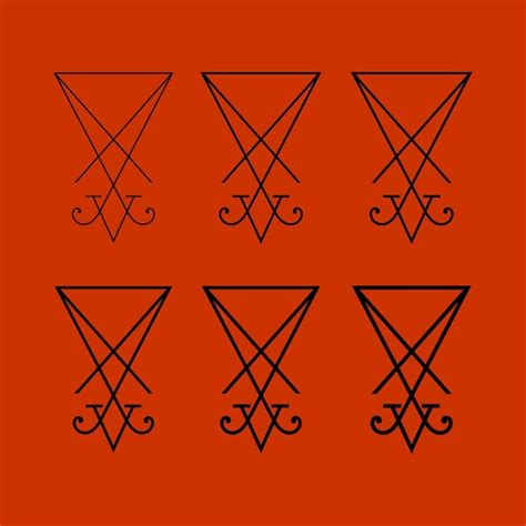 Premium Vector Lucifer Cross Sign Icon Vector Set Of Satanic Occult