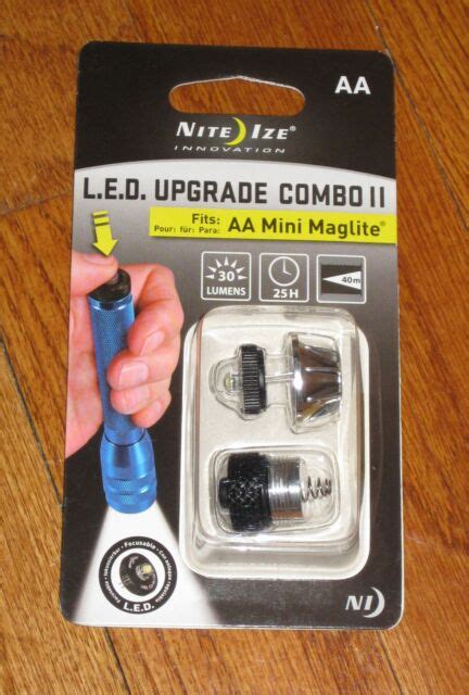 Nite Ize Led Combo Upgrade Kit Ii For Aa Mini Maglite Incandescent