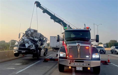 Driver Injured After Two Semi Trucks Crash Leaving Semi Heavily