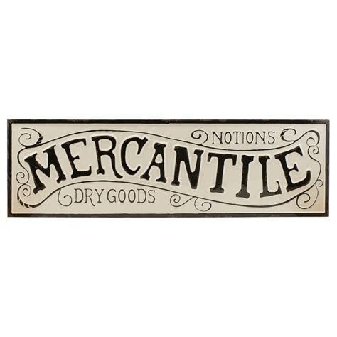 This Old Fashioned Mercantile Sign Featuring A Distressed Embossed