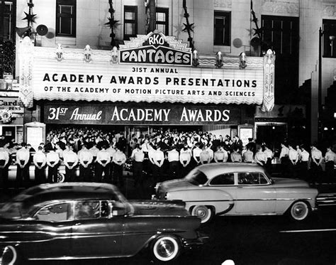 Oscar Night at the Pantages Theater on Hollywood Blvd, 1959