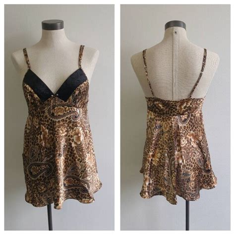 Vintage Lingerie S Vintage Satin Nightie Brown Etsy