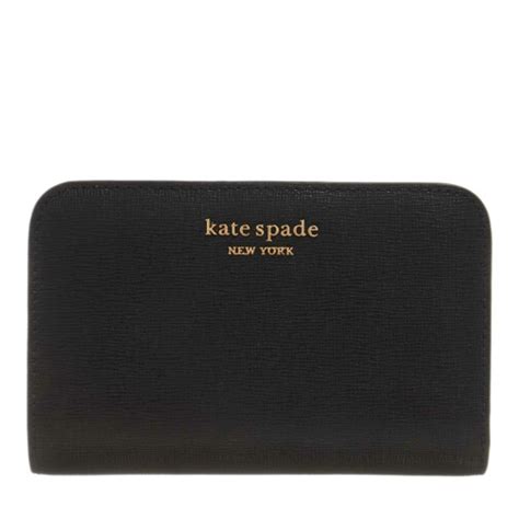 Kate Spade New York Morgan Saffiano Leather Compact Wallet Black Bi