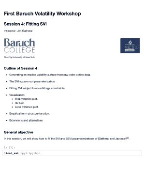 Fillable Online Mfe Baruch Cuny Session Fitting Svi Mfe Baruch Cuny