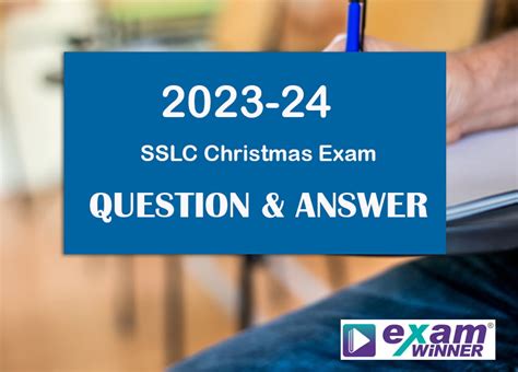 Kerala Sslc Class Class X Christmas Exam Second Term Mid