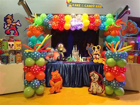 Disney Theme Party Balloon Arch, baby boys 1st birthday theme! All ...