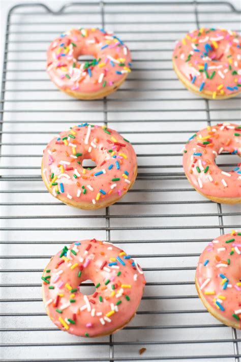 Baked Strawberry Frosted Donuts Recipe Kitchen Swagger