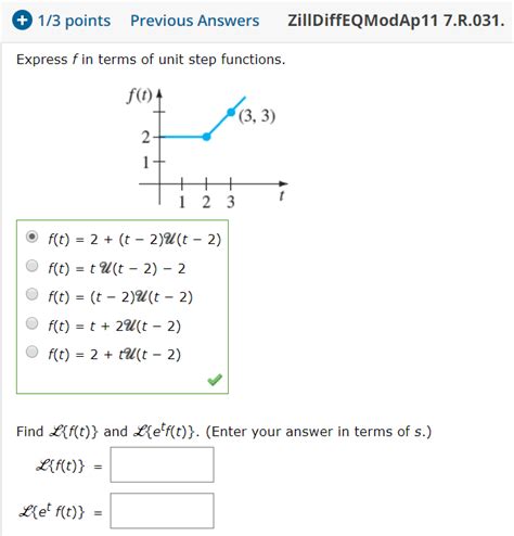 Solved 1 3 Points Previous Answers ZillDiffEQModAp 11 Chegg