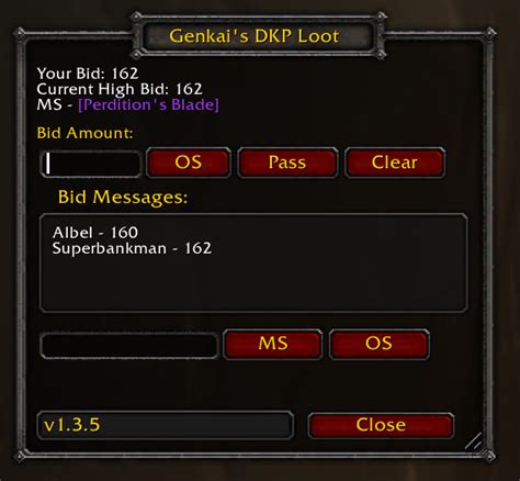 Genkais Dkp Loot System Classic World Of Warcraft Addons Curseforge