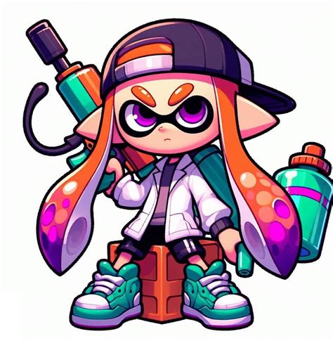 スプラトゥーンのイラスト 青インクリング