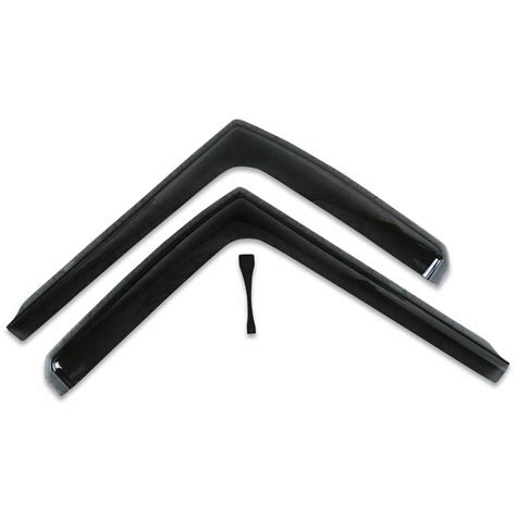 Genuine ClimAir Front Window Wind Deflectors Black For Ford Custom 2017