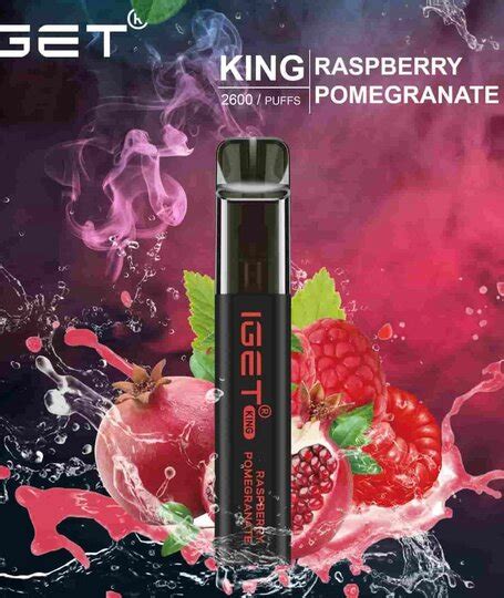 IGET King Vape 2600 Puff Raspberry Pomegranate Thevapebar Au