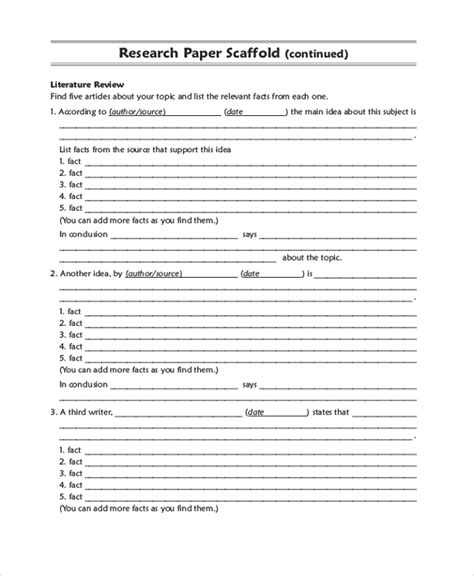 Free Sample Research Paper Outline Templates In Pdf Ms Word