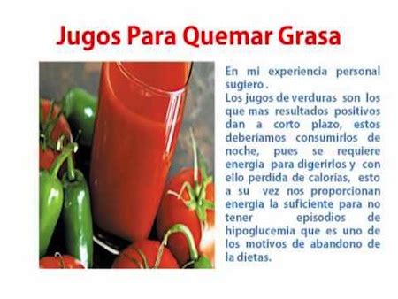 Los Jugos Para Quemar Grasa