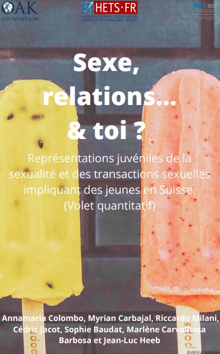 Repr Sentations Juv Niles De La Sexualit Et Transactions Sexuelles