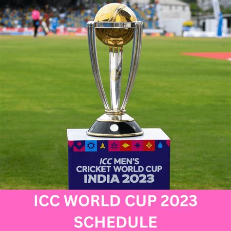 ICC WORLD CUP 2023 SCHEDULE - Science ka Mahakumbh