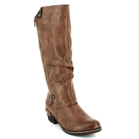 Rieker 93655 26 Brown Womens Knee High Boots