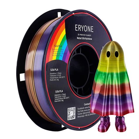 ERYONE PLA Filament Metal silk rainbow 1kg Kovově lesklá duha 3D