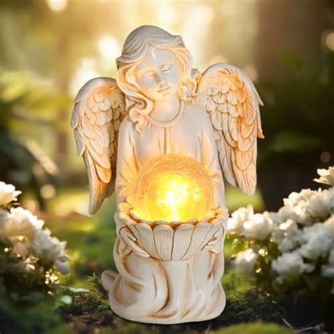 Amazon Homight Garden Decor Angel Statue Solar Outdoor Patio