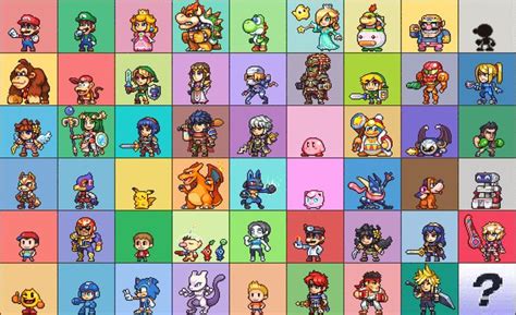 SSB4 Sprites DLC Update Super Smash Brothers Cool Pixel Art