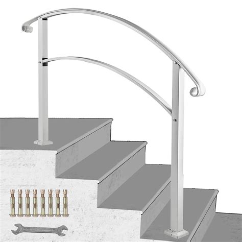 Vevor Step Adjustable Handrail Fits Or Steps Stair Rail Wrought