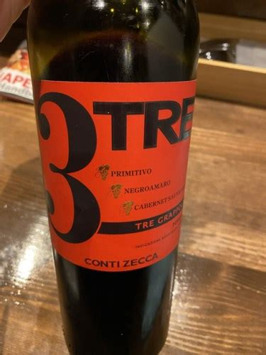 Conti Zecca Tre Grappoli Puglia Primitivo Negroamaro Cabernet