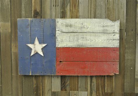 3D Texas Flag Distressed Reclaimed Wood Wall Art Lone Star | Etsy