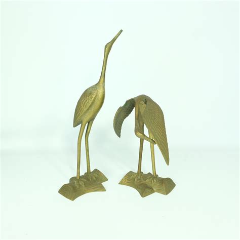 Mid Century Brass Herons - Function In Form