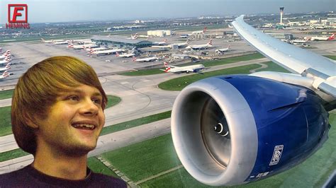 british airways  takeoff heathrow airport youtube