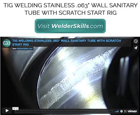 TIG Welding Stainless Steel Sanitary 063 Wall Tube Settings