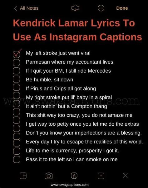 Kendrick Lamar Lyrics To Use As Your Next Instagram Caption Clever