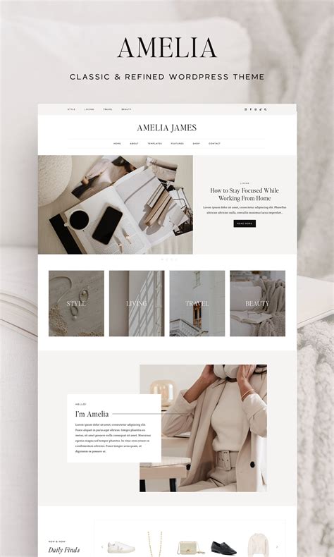 elegant wordpress theme  bloggers creatives simple blog design