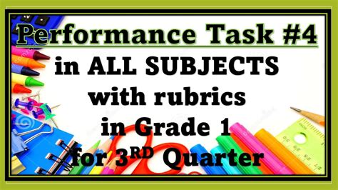 Q Th Performance Task In All Subjects With Rubrics In Grade Youtube