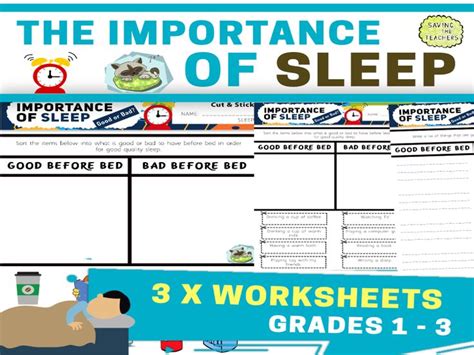 The Importance Of Sleep Cut And Stick Worksheet Teaching Resources