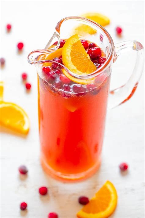 Sparkling Cranberry Orange Christmas Punch Averie Cooks